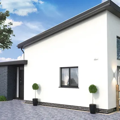 white side of house looking conversion