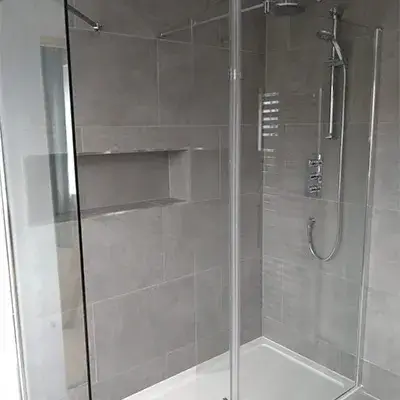 shower in a bathroom